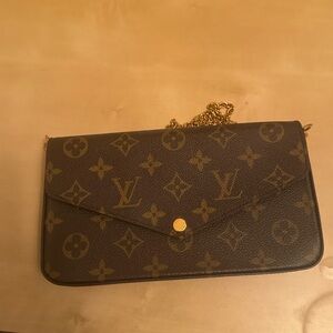 Louis Vuitton Gold and Brown Monogram Wristlet